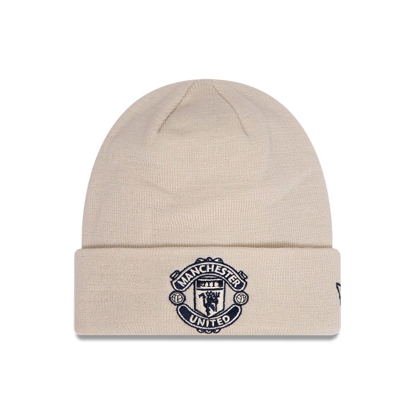 This is a Manchester United FC Seasonal Pop Stone Cuff Knit Beanie Hat 1