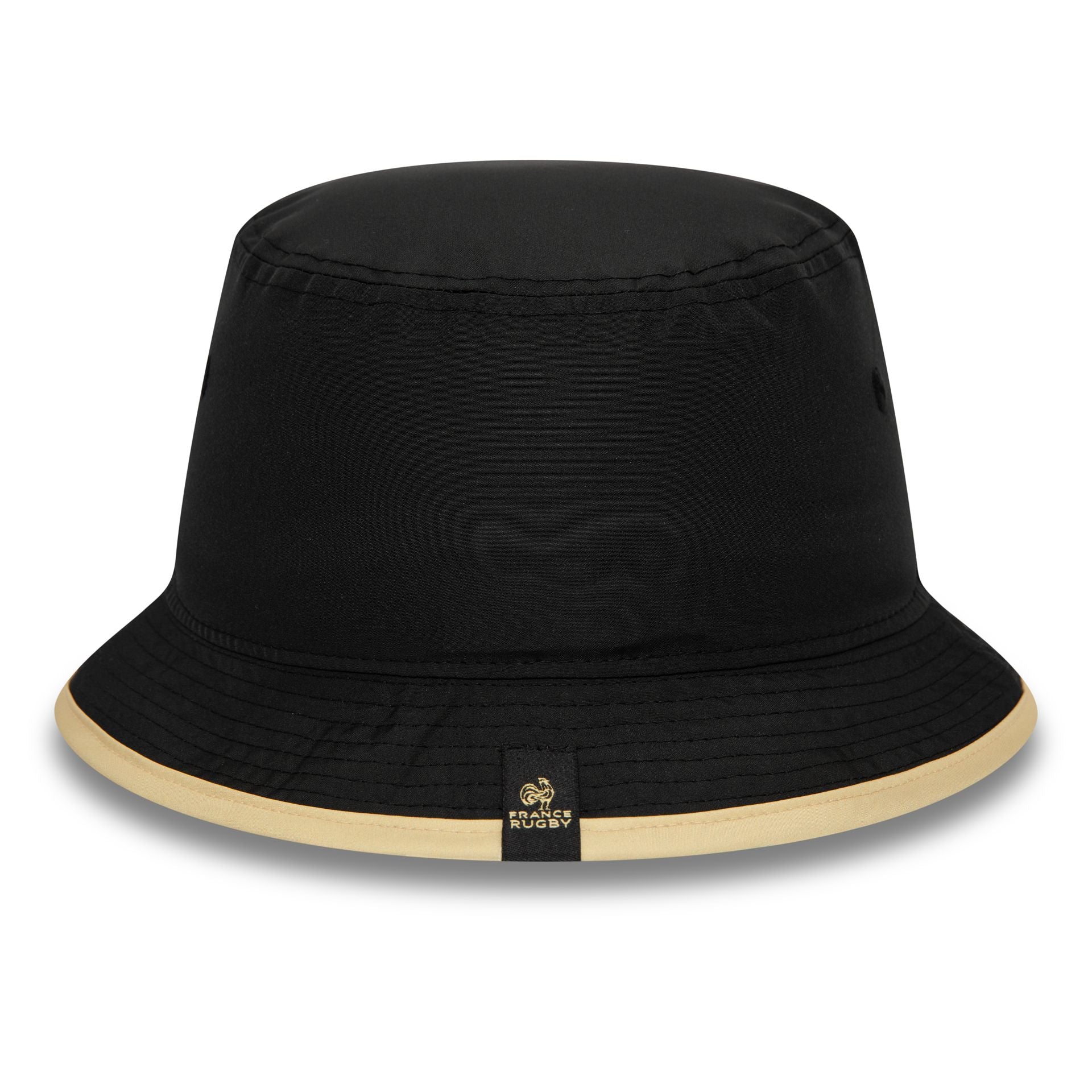 This is a French Federation Of Rugby Wordmark Black Bucket Hat 3