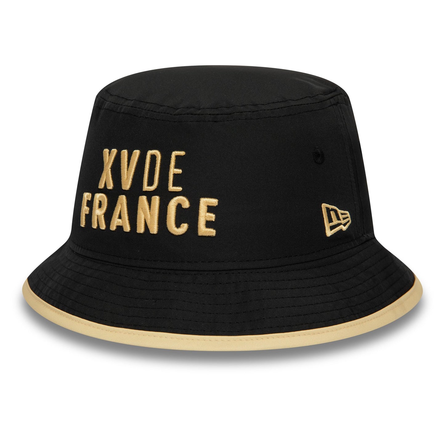 This is a French Federation Of Rugby Wordmark Black Bucket Hat 4