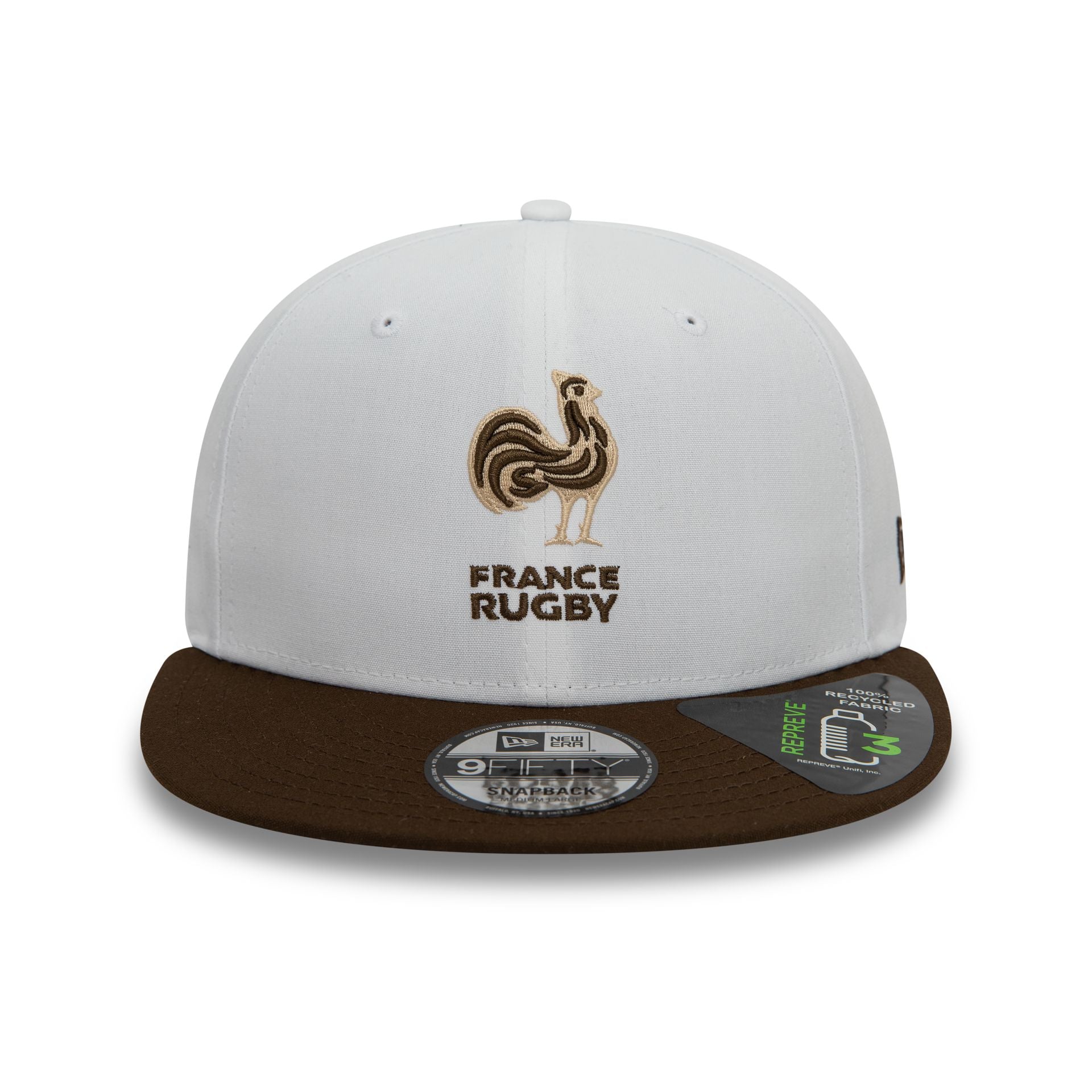 This is a French Federation Of Rugby Repreve White 9FIFTY Snapback Cap 2