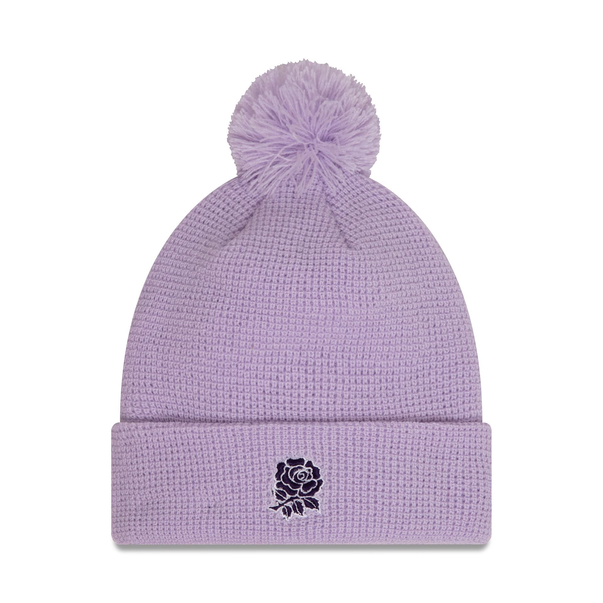 This is a Rugby Football Union Purple Waffle Knit Beanie Hat 1