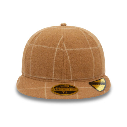 This is a New Era ReWool Beige 59FIFTY Retro Crown Fitted Cap 2