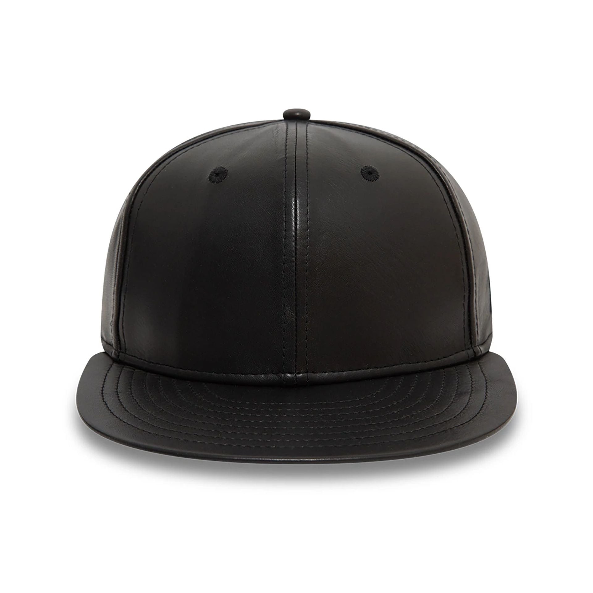 This is a New Era Leather Black 59FIFTY Fitted Cap 2