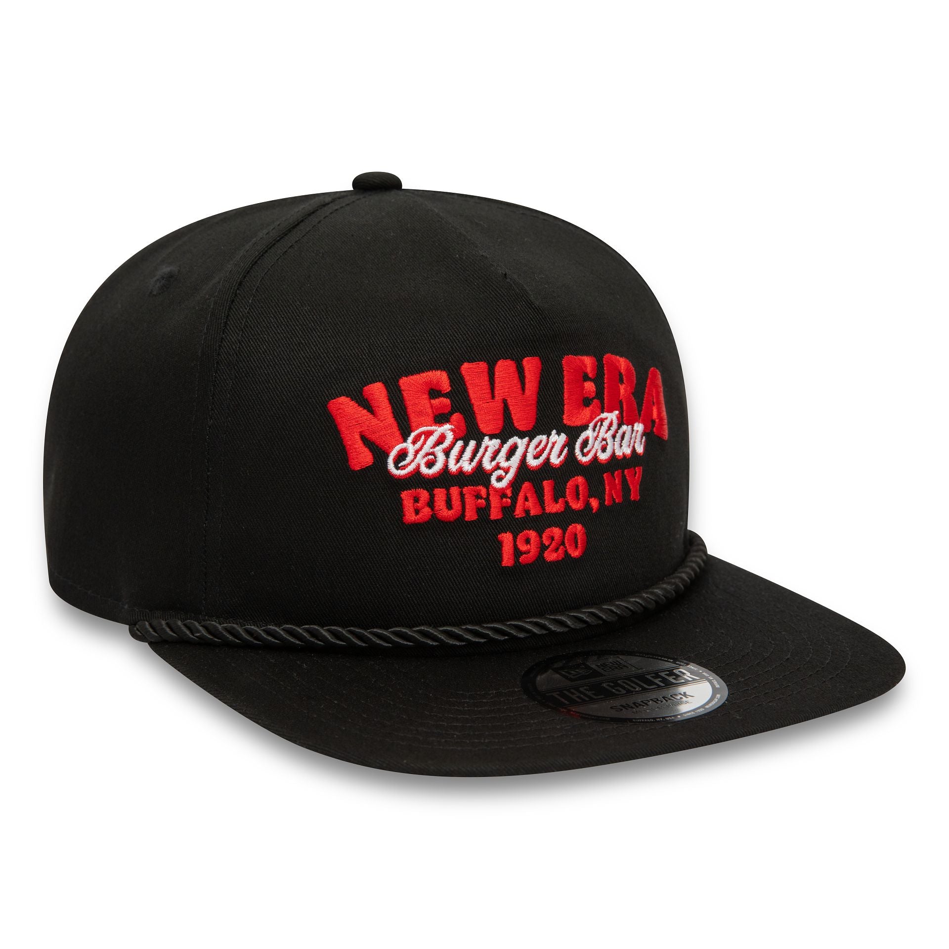 This is a New Era Graphic Black Golfer Cap 1