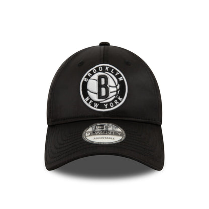 This is a Brooklyn Nets NBA Satin Black 9TWENTY Adjustable Cap 3