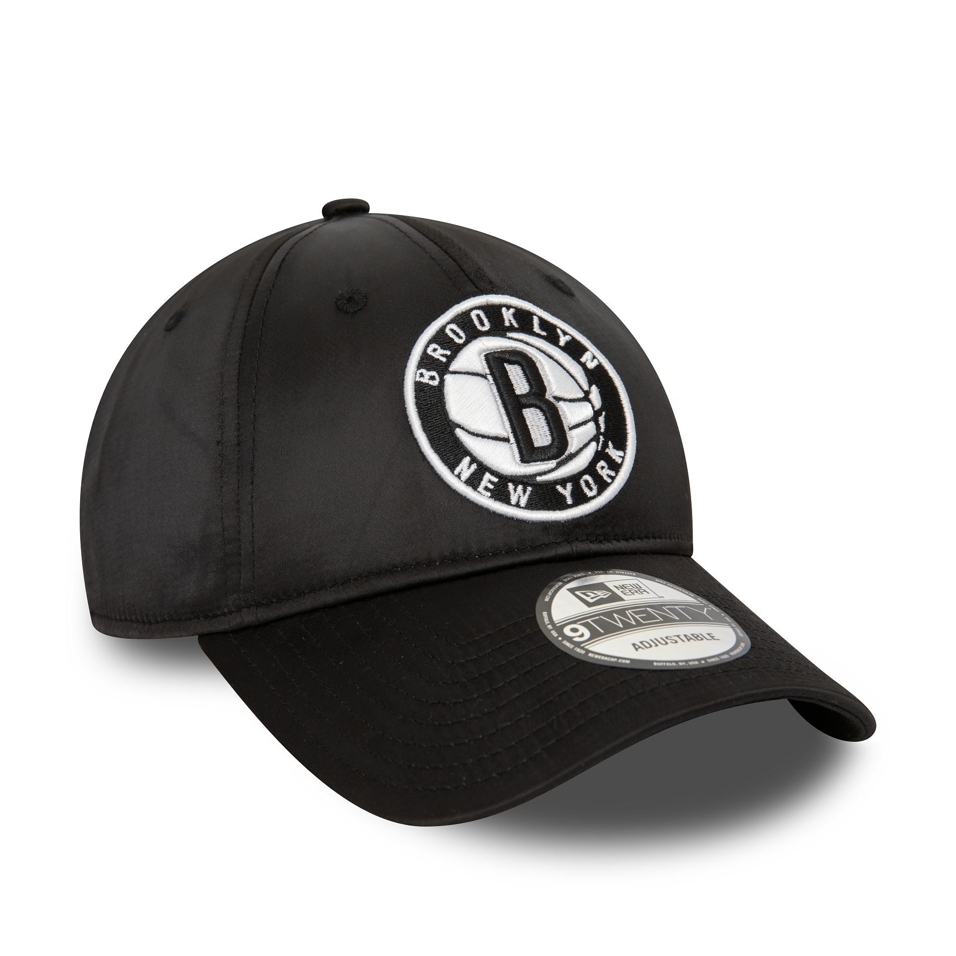 This is a Brooklyn Nets NBA Satin Black 9TWENTY Adjustable Cap 4