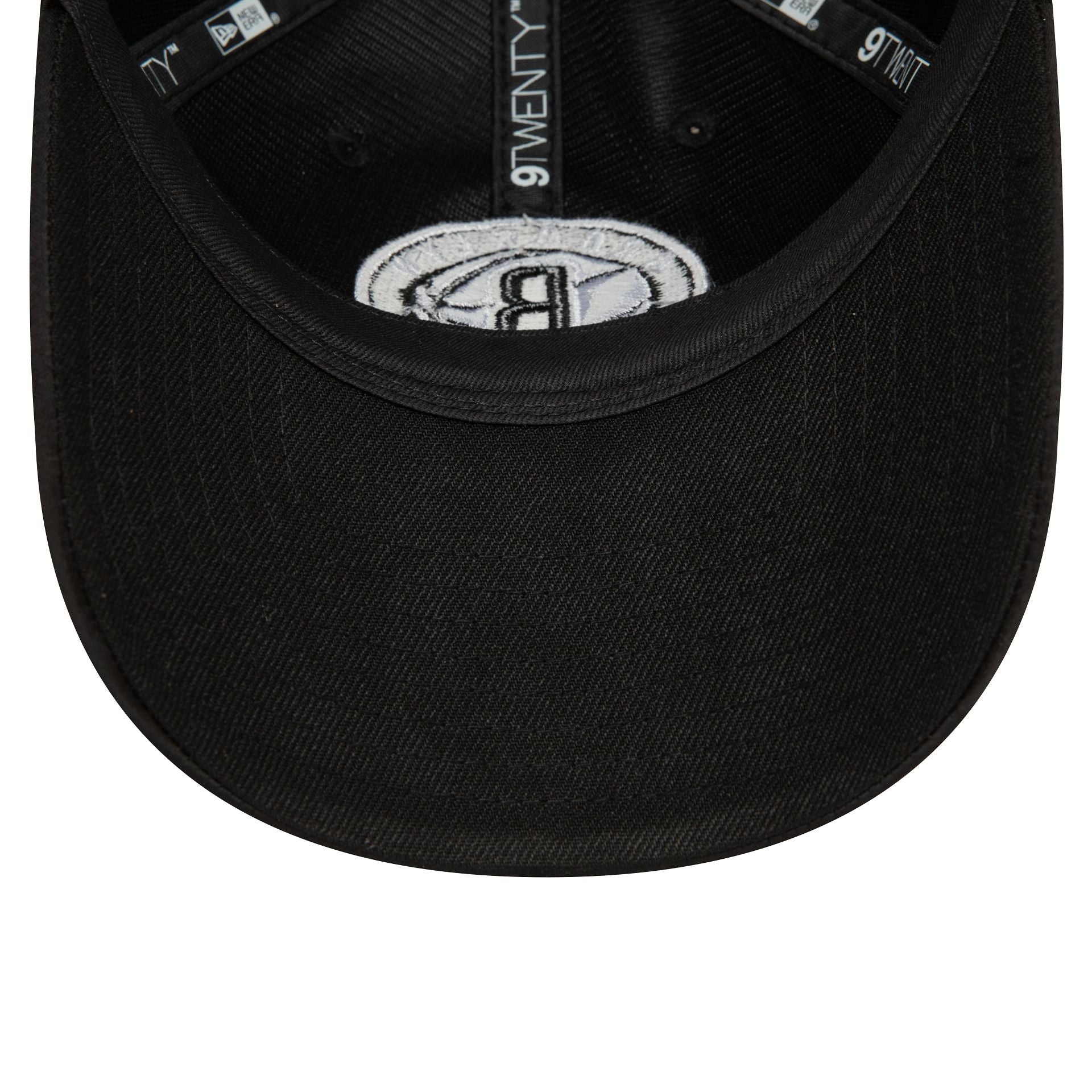 This is a Brooklyn Nets NBA Satin Black 9TWENTY Adjustable Cap 5