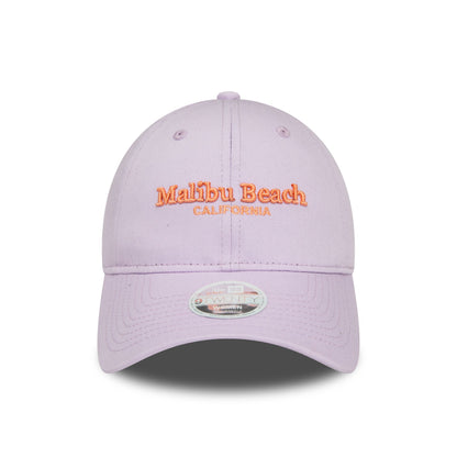 This is a New Era Womens Malibu Beach Wordmark Pink 9TWENTY Adjustable Cap 5