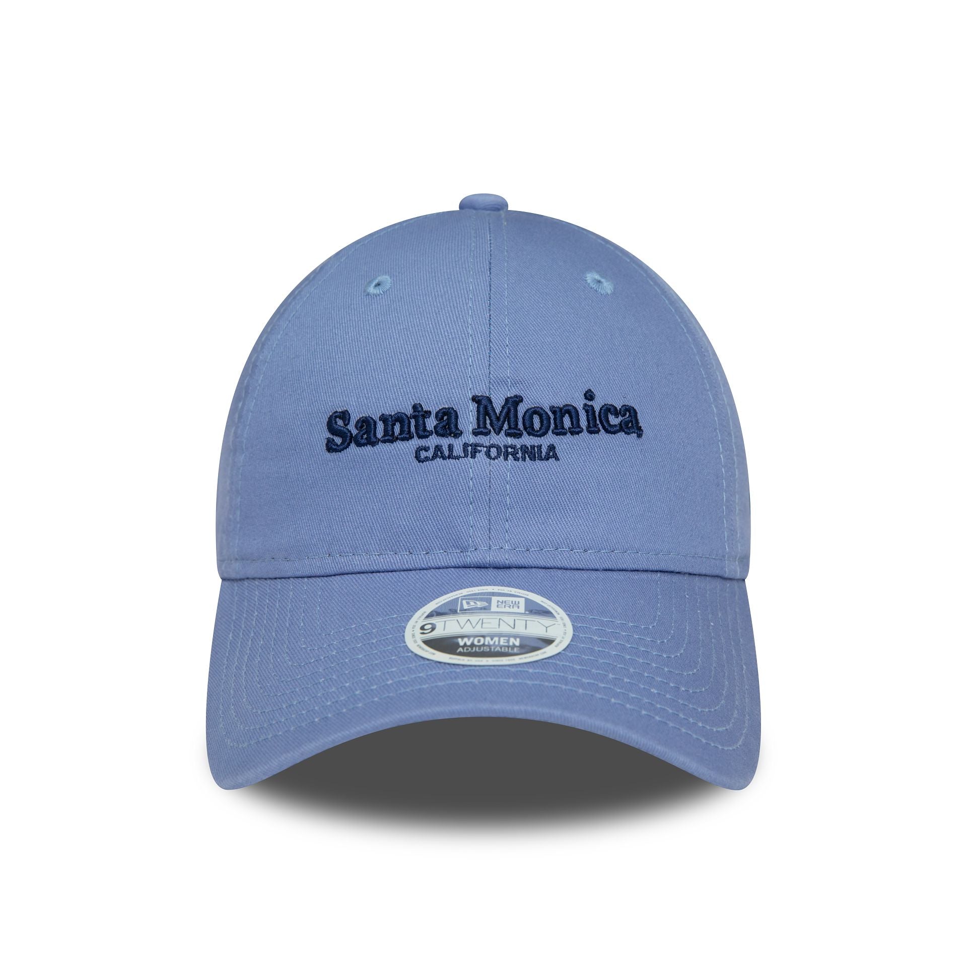 This is a New Era Womens Santa Monica Wordmark Blue 9TWENTY Adjustable Cap 2