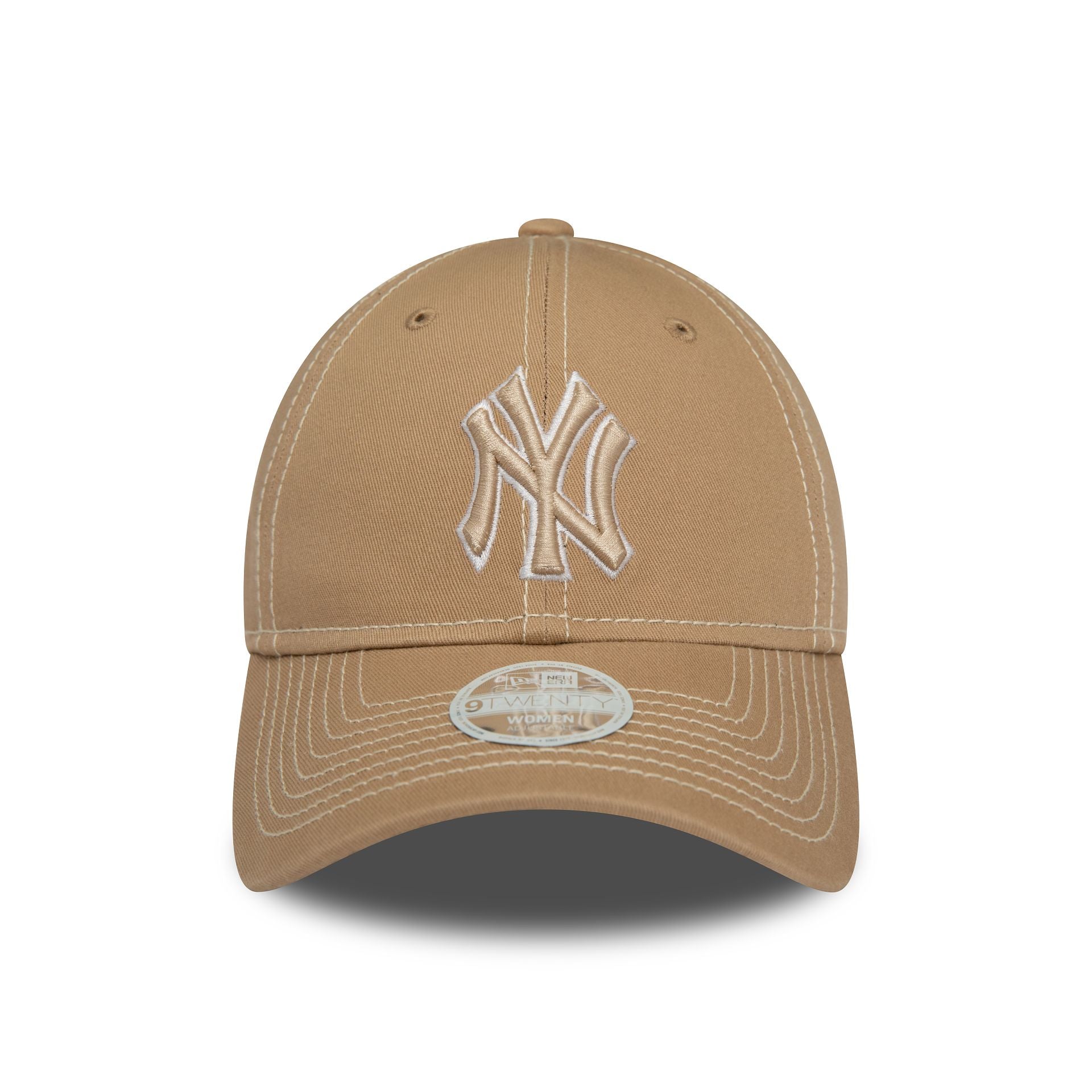 This is a New York Yankees Womens Washed Beige 9TWENTY Adjustable Cap 2