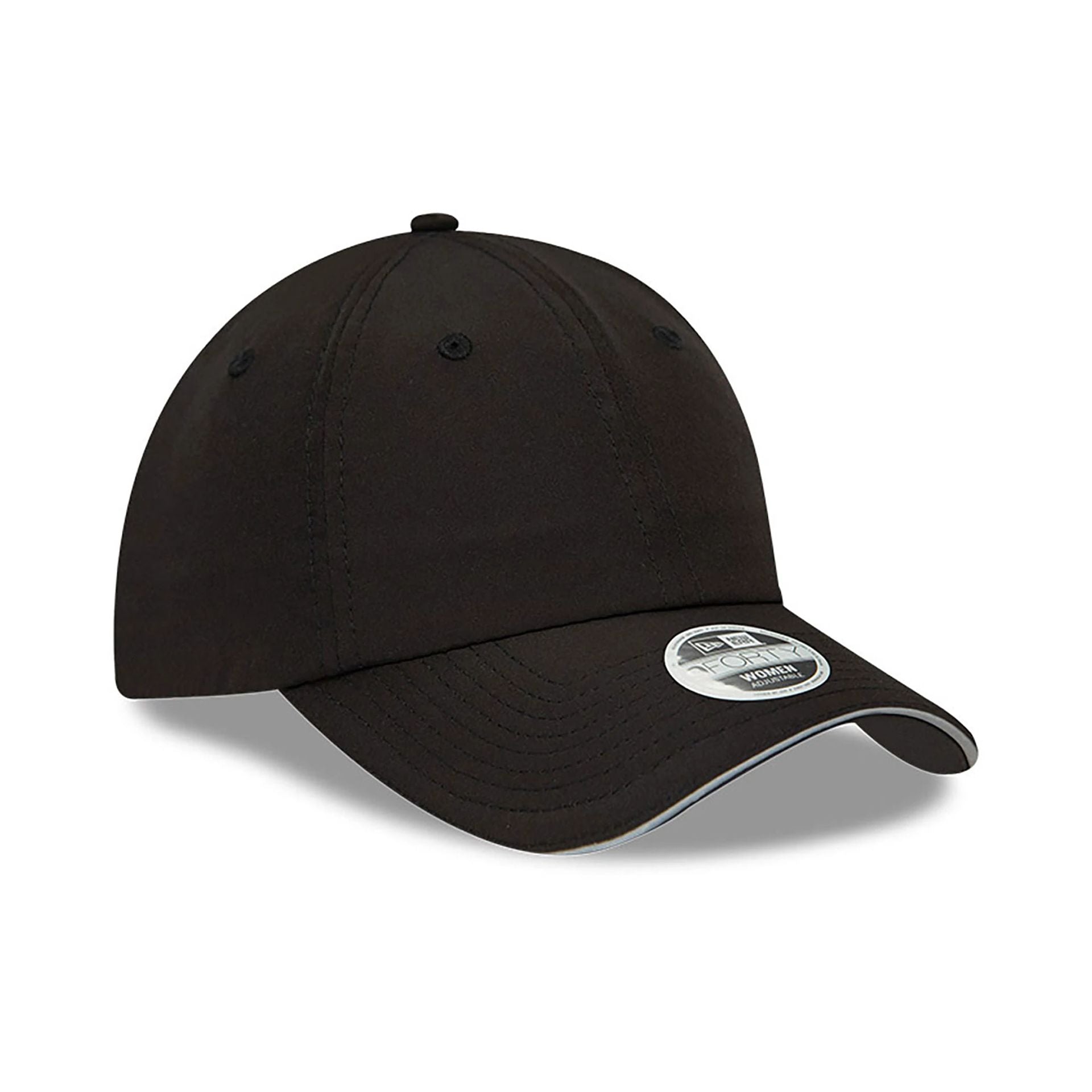 This is a New Era Womens Open Back Black 9FORTY Adjustable Cap 3