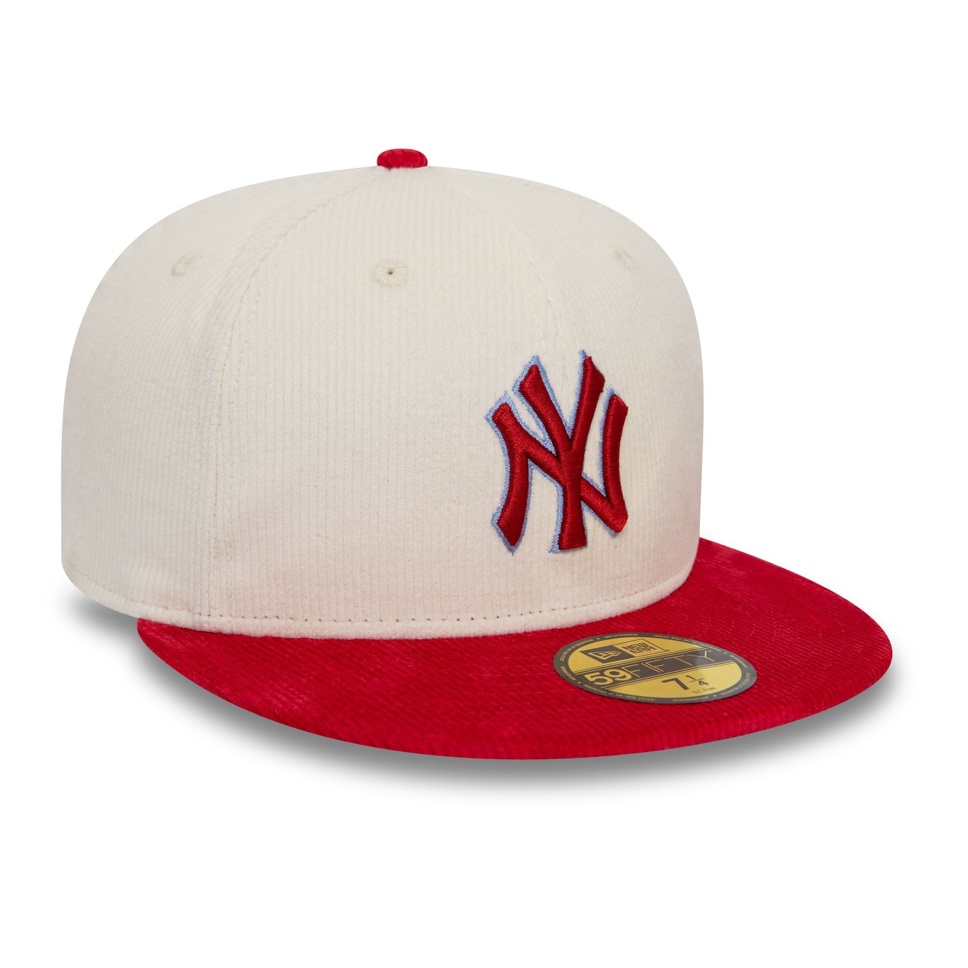 This is a New York Yankees MLB Cord White 59FIFTY Fitted Cap 1