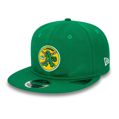 This is a Oakland Athletics MLB Retro Green Retro Crown 9FIFTY Strapback Cap 1