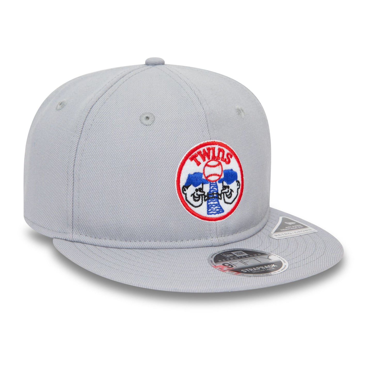 This is a Minnesota Twins MLB Retro Grey Retro Crown 9FIFTY Strapback Cap 3