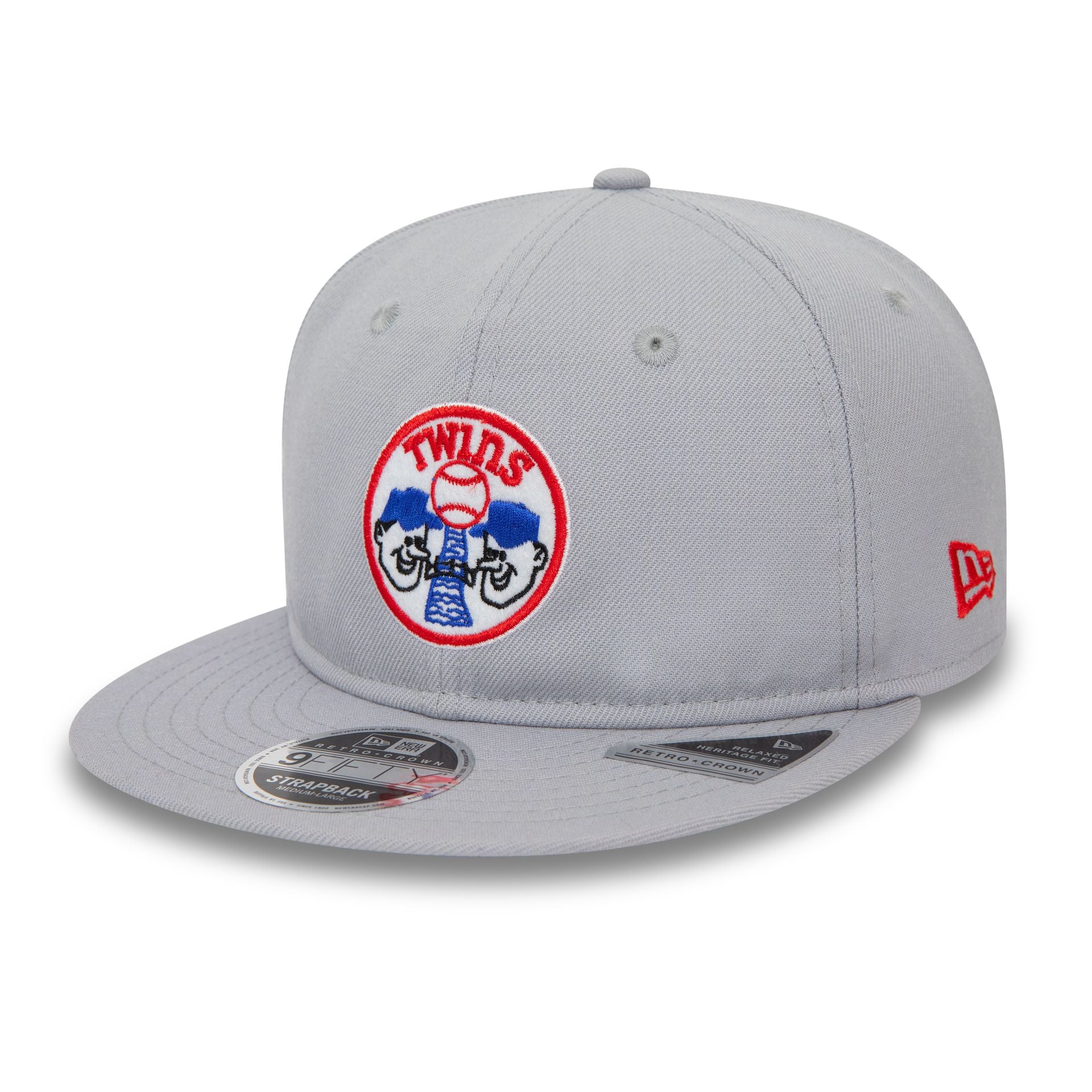 This is a Minnesota Twins MLB Retro Grey Retro Crown 9FIFTY Strapback Cap 1