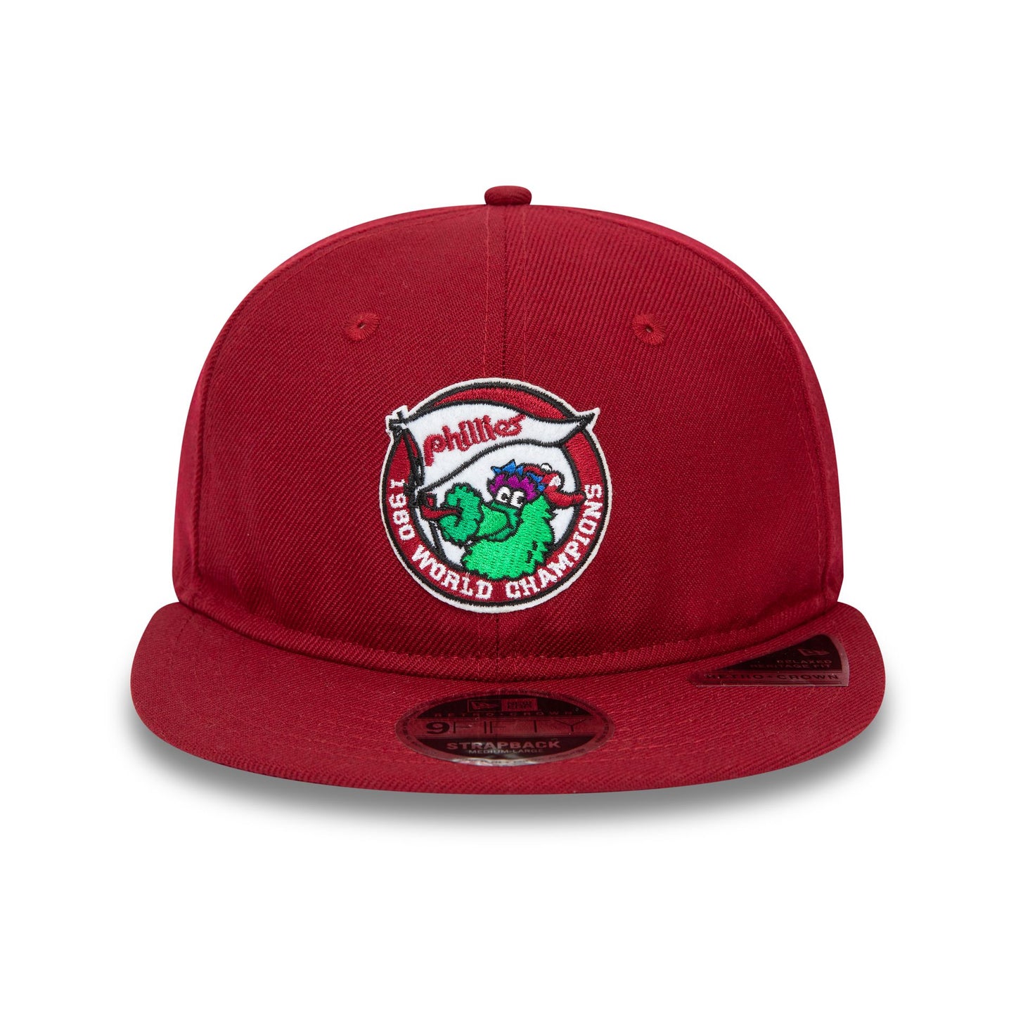 This is a Philadelphia Phillies MLB Retro Red Retro Crown 9FIFTY Strapback Cap 2