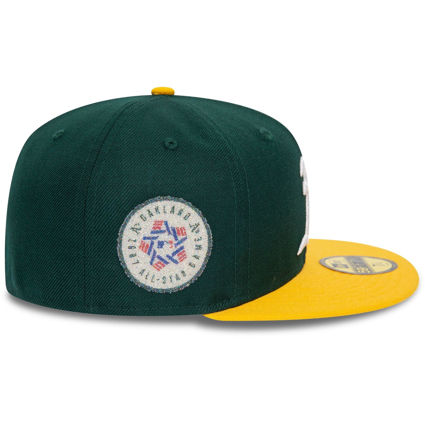 This is a Oakland Athletics MLB Icy Patch Green 59FIFTY Fitted Cap 7