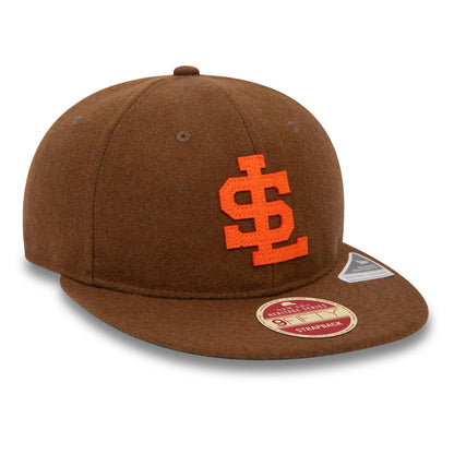 This is a St. Louis Browns Heritage Series Brown Retro Crown 9FIFTY Strapback Cap 3