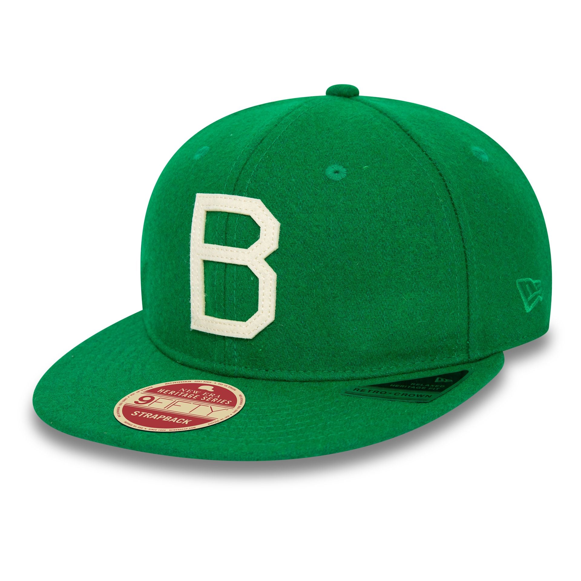 This is a Brooklyn Dodgers Heritage Series Green Retro Crown 9FIFTY Strapback Cap 1