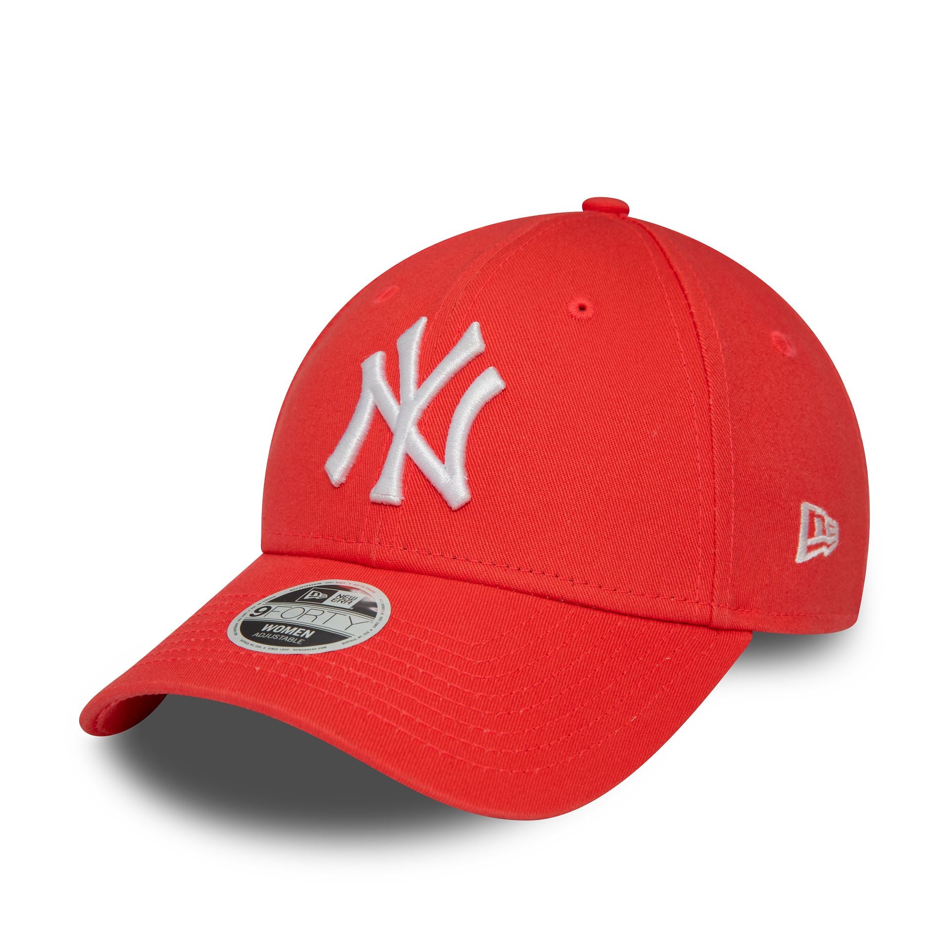 This is a New York Yankees Womens League Essential Red 9FORTY Adjustable Cap 1