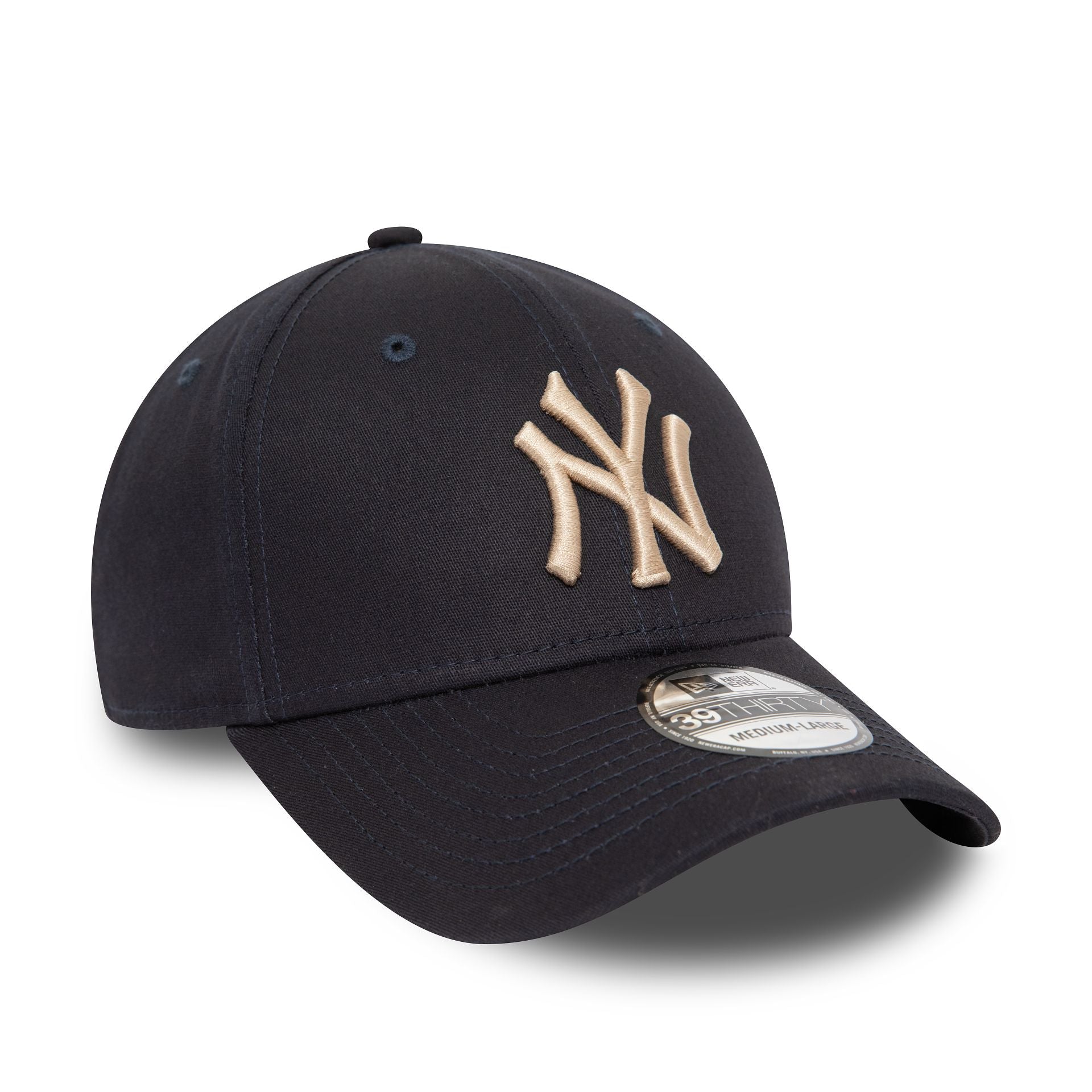 This is a New York Yankees League Essential Navy 39THIRTY Stretch Fit Cap 3