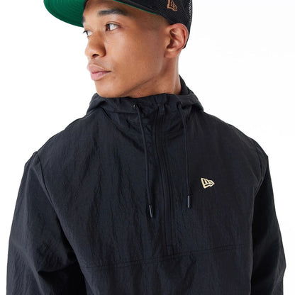 The Male model is wearing New Era Windbreaker Black Windbreaker 8