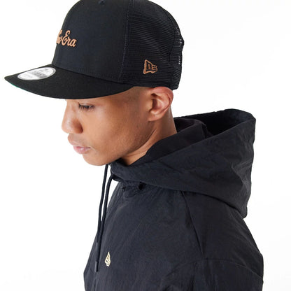 The Male model is wearing New Era Windbreaker Black Windbreaker 4