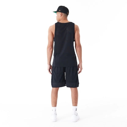 The Male model is wearing New Era Mesh Black Tank Top 3