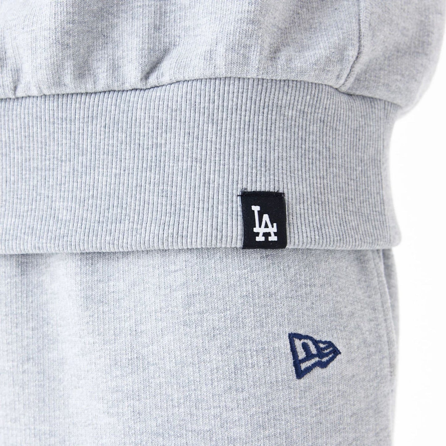 The Male model is wearing LA Dodgers MLB Lifestyle Grey Crew Neck Sweatshirt 6