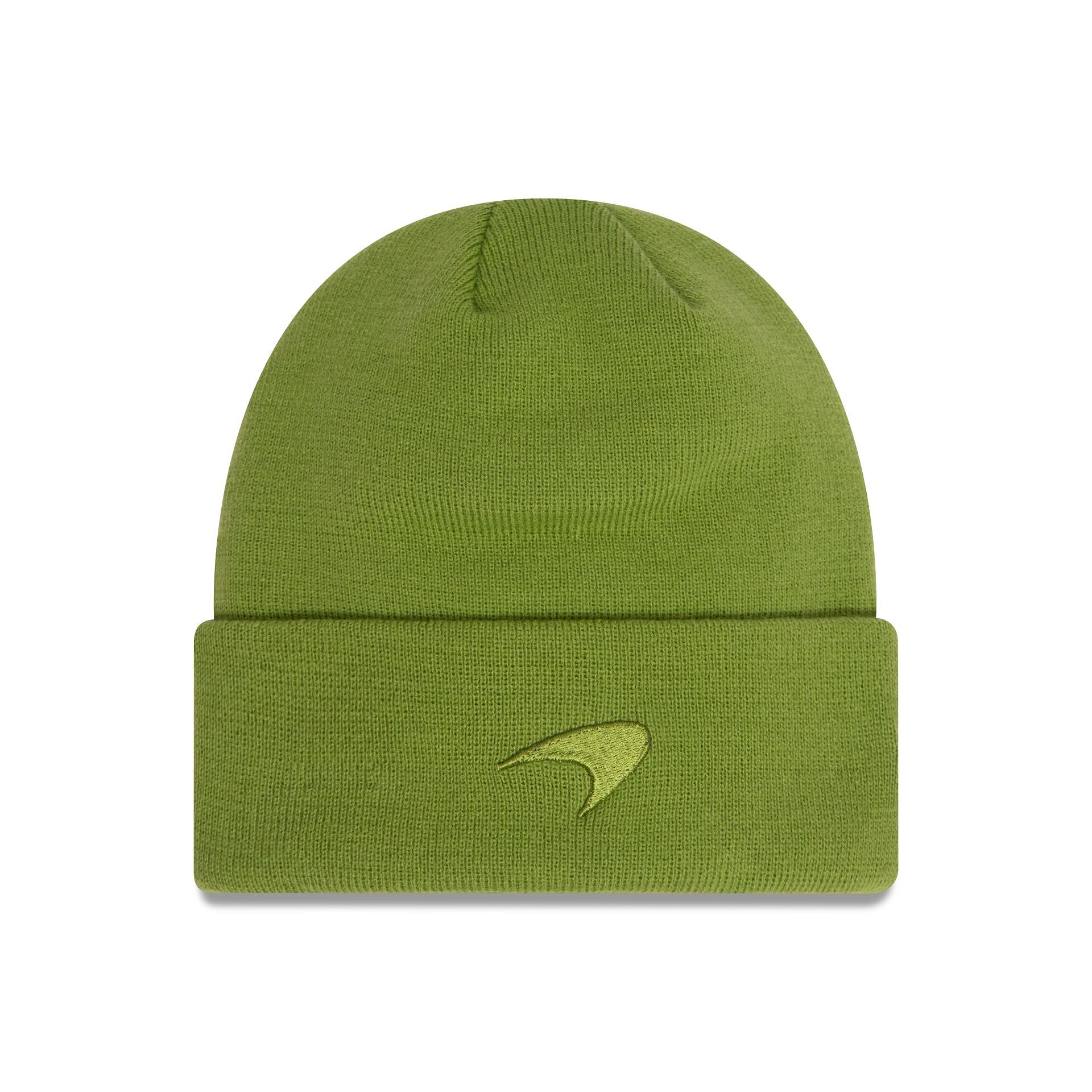 This is a McLaren Racing Seasonal Green Cuff Knit Beanie Hat 1