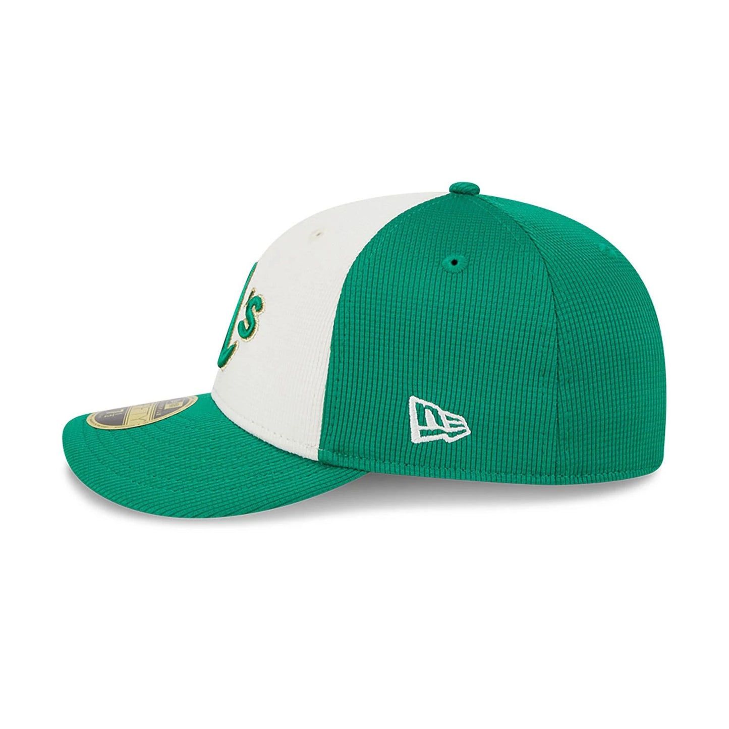 This is a Oakland Athletics St. Patricks Day Green Low Profile 59FIFTY Fitted Cap 7