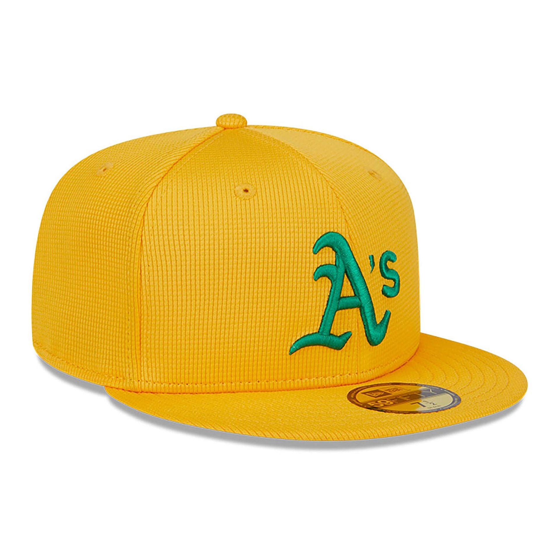 This is a Oakland Athletics Spring Training Yellow 59FIFTY Fitted Cap 3