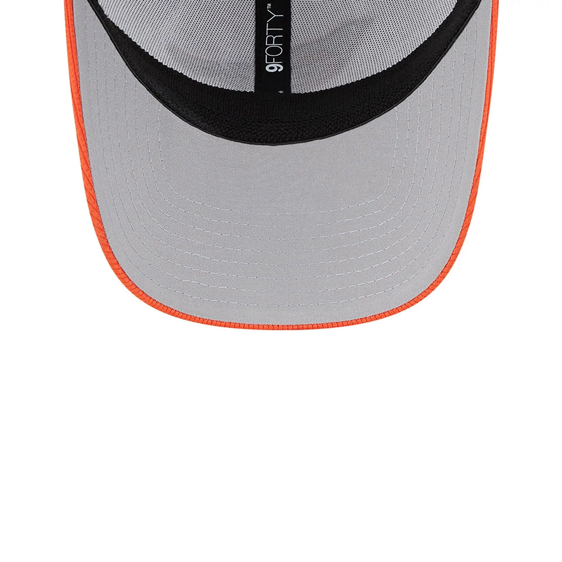 This is a Baltimore Orioles MLB Batting Practice Black 9FORTY Stretch Snap Adjustable Cap 2