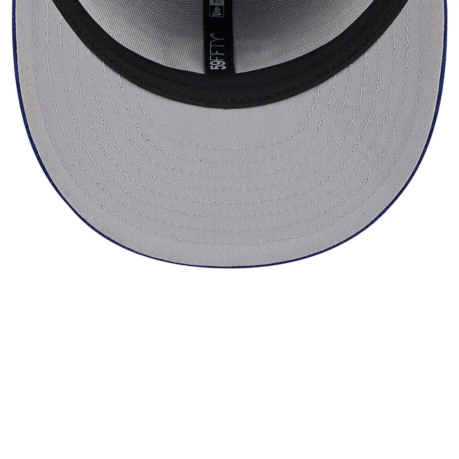 This is a LA Dodgers MLB Batting Practice Dark Blue 59FIFTY Fitted Cap 2