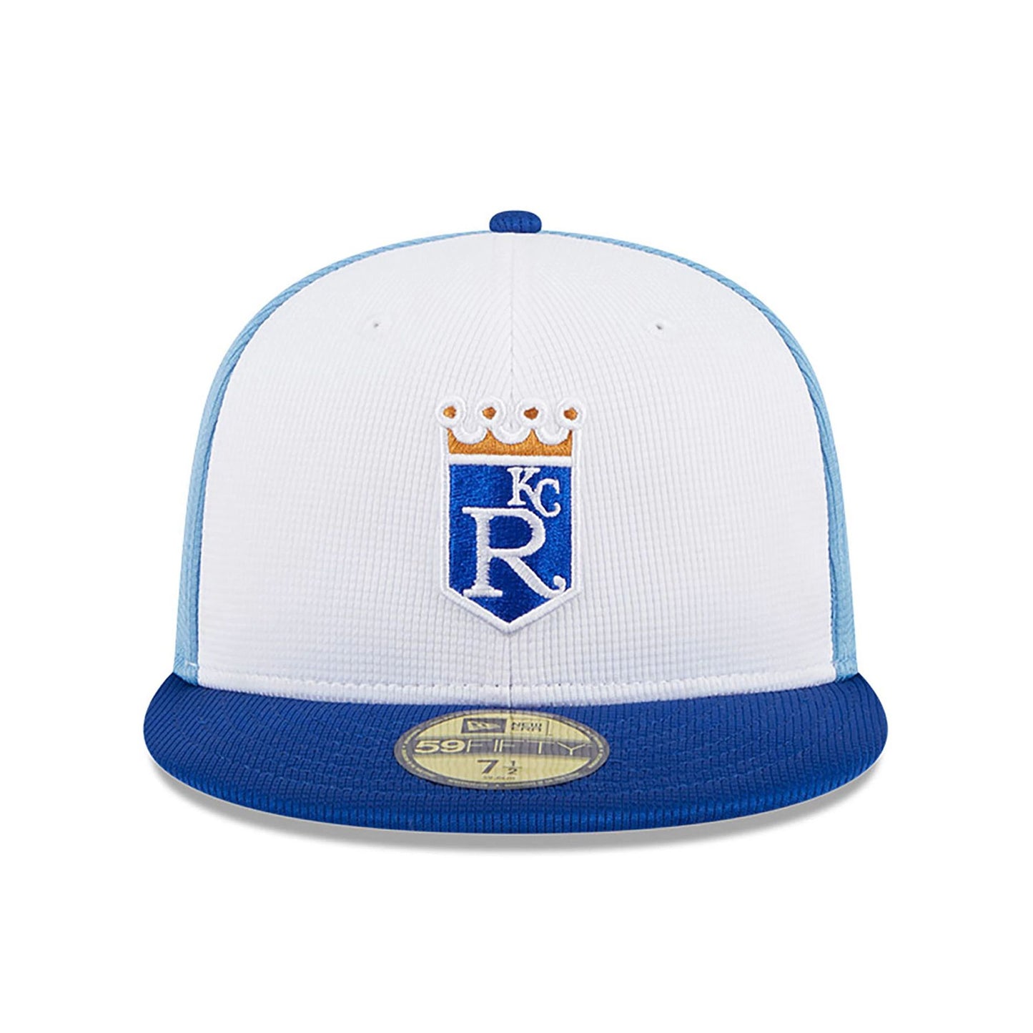 This is a Kansas City Royals MLB Batting Practice Blue 59FIFTY Fitted Cap 3