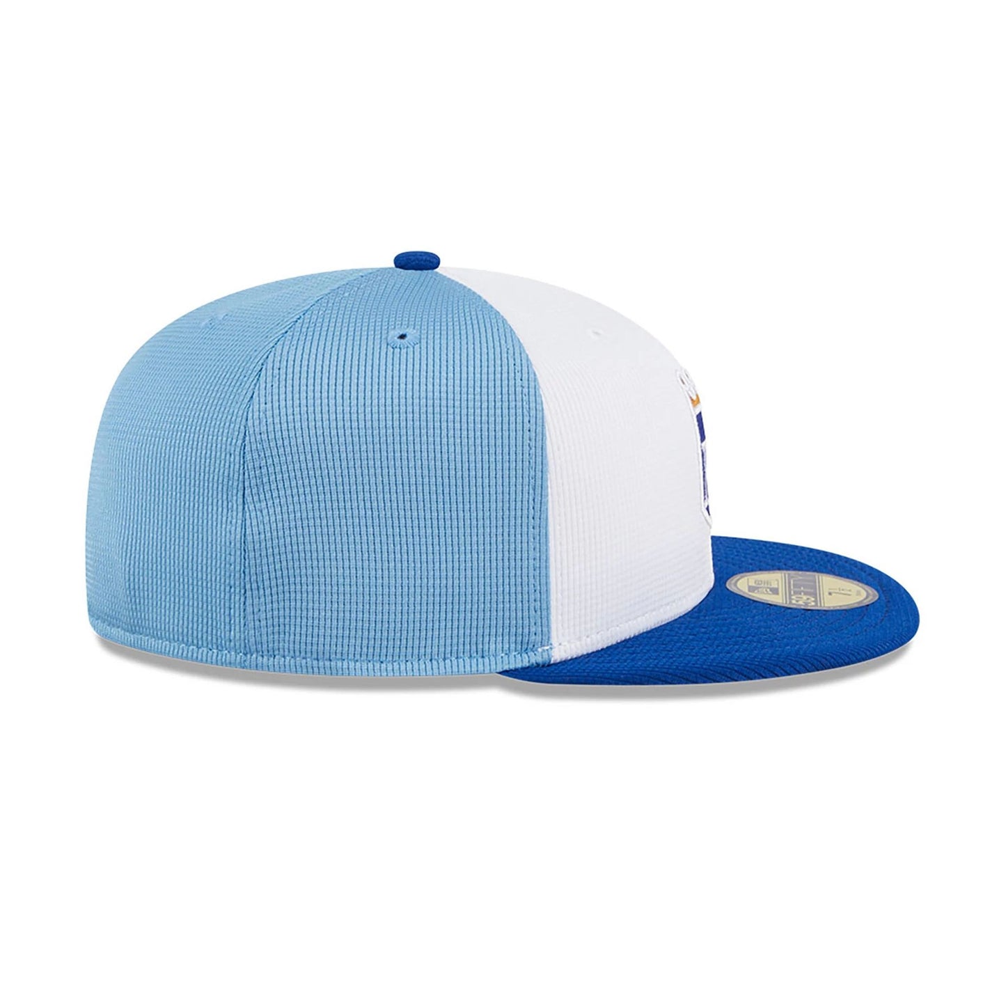 This is a Kansas City Royals MLB Batting Practice Blue 59FIFTY Fitted Cap 6