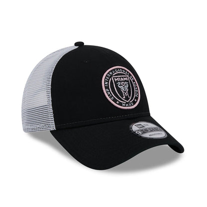 This is a Inter Miami CF Black 9FORTY Trucker Cap 3