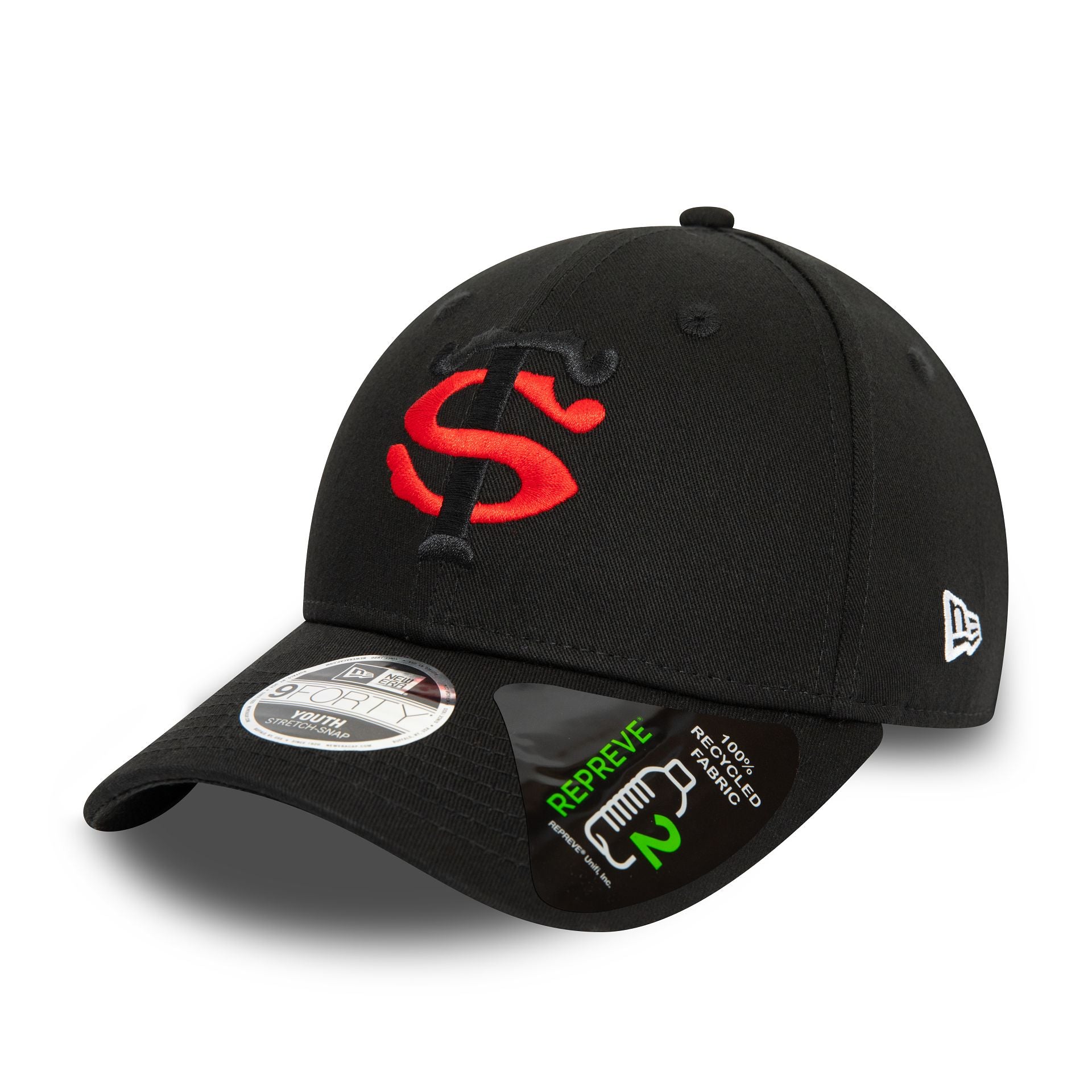 This is a Stade Toulousain Youth Repreve Black 9FORTY Adjustable Cap 1