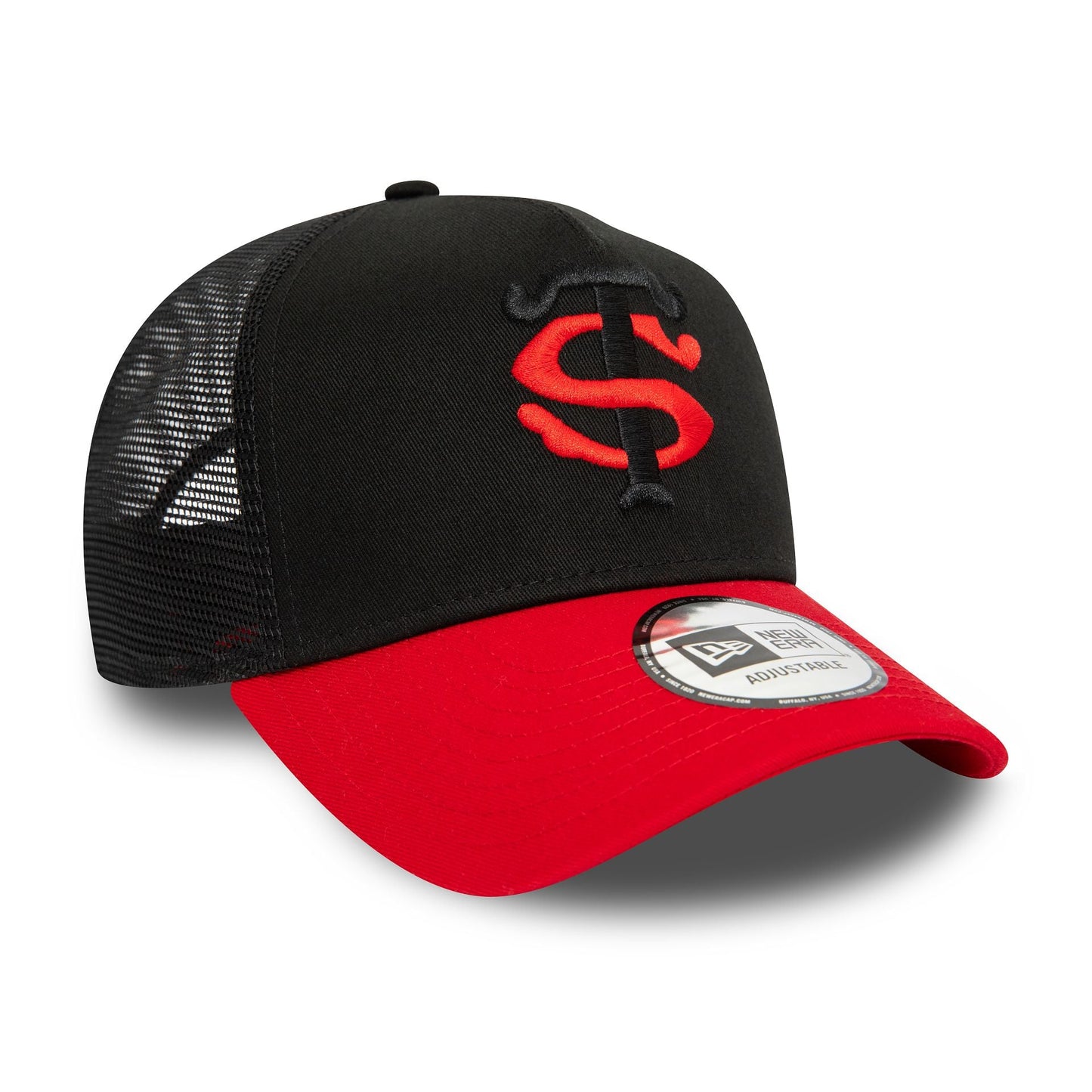 This is a Stade Toulousain Youth Core Black E-Frame Trucker Cap 1