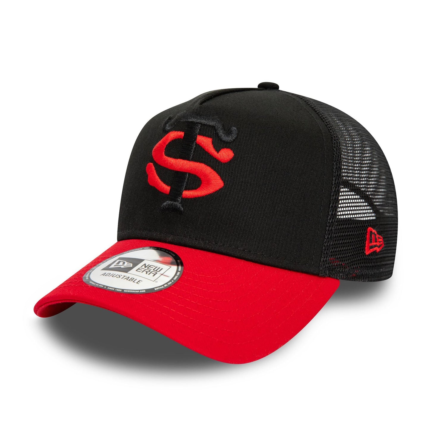 This is a Stade Toulousain Youth Core Black E-Frame Trucker Cap 4