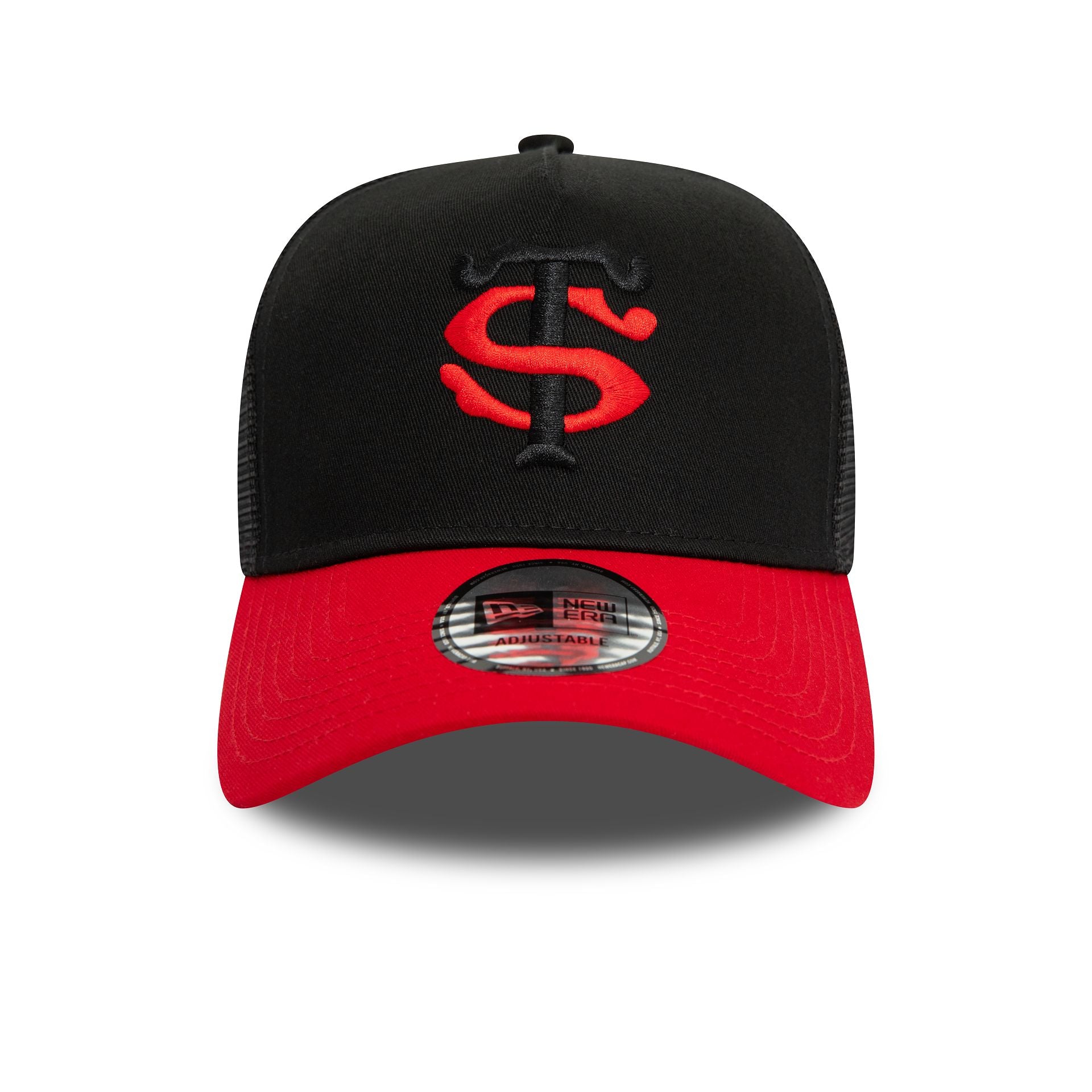 This is a Stade Toulousain Core Black E-Frame Trucker Cap 2