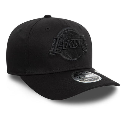 This is a LA Lakers Black On Black 9FIFTY Stretch Snap Cap 6