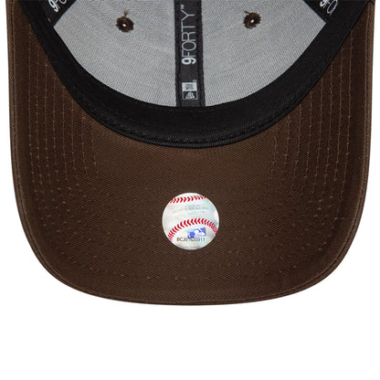 This is a New York Yankees Womens League Essential Dark Brown 9FORTY Adjustable Cap 2