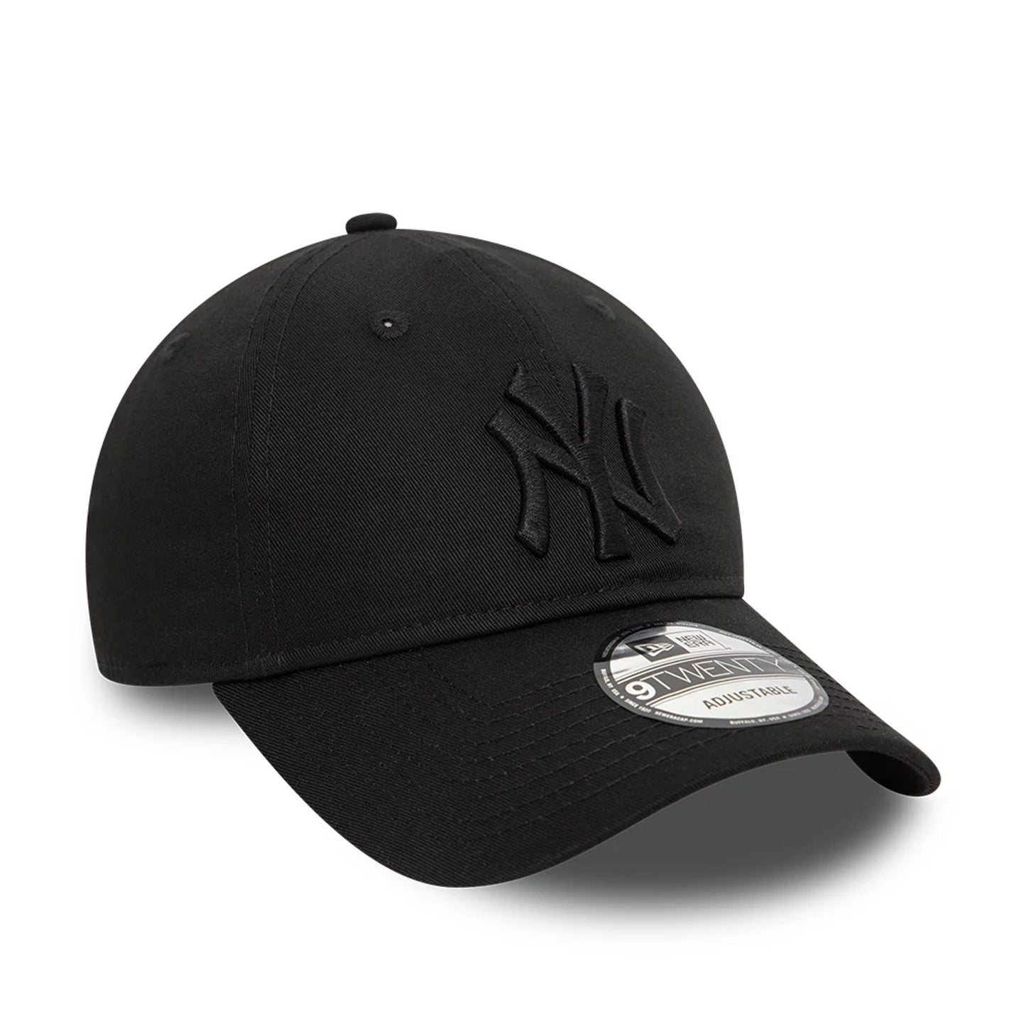 This is a New York Yankees League Essential Black On Black 9TWENTY Adjustable Cap 6