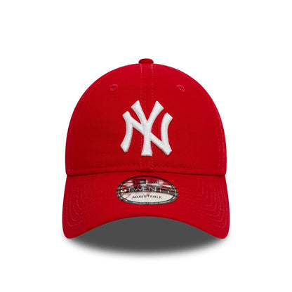 This is a New York Yankees League Essential Red 9TWENTY Adjustable Cap 6