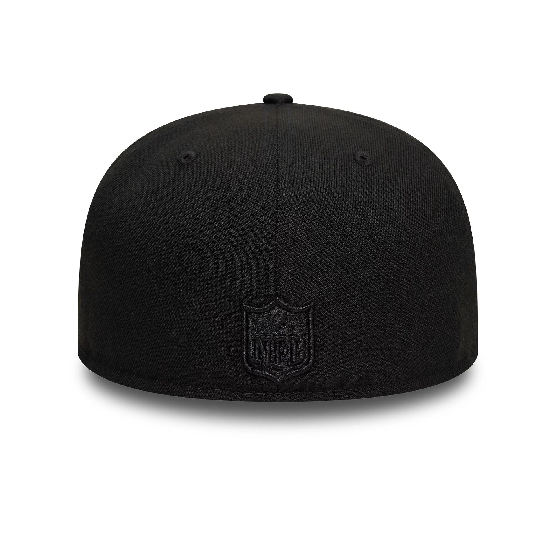 This is a Las Vegas Raiders Black On Black NFL Essential Black 59FIFTY Fitted Cap 3