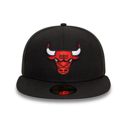 This is a Chicago Bulls NBA Essential Black 59FIFTY Fitted Cap 4