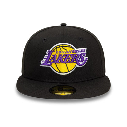 This is a LA Lakers NBA Essential Black 59FIFTY Fitted Cap 5