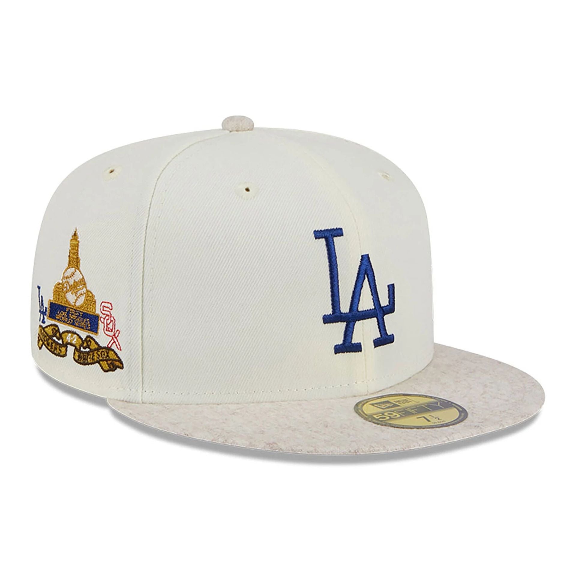 This is a LA Dodgers Match-Up White 59FIFTY Fitted Cap 1