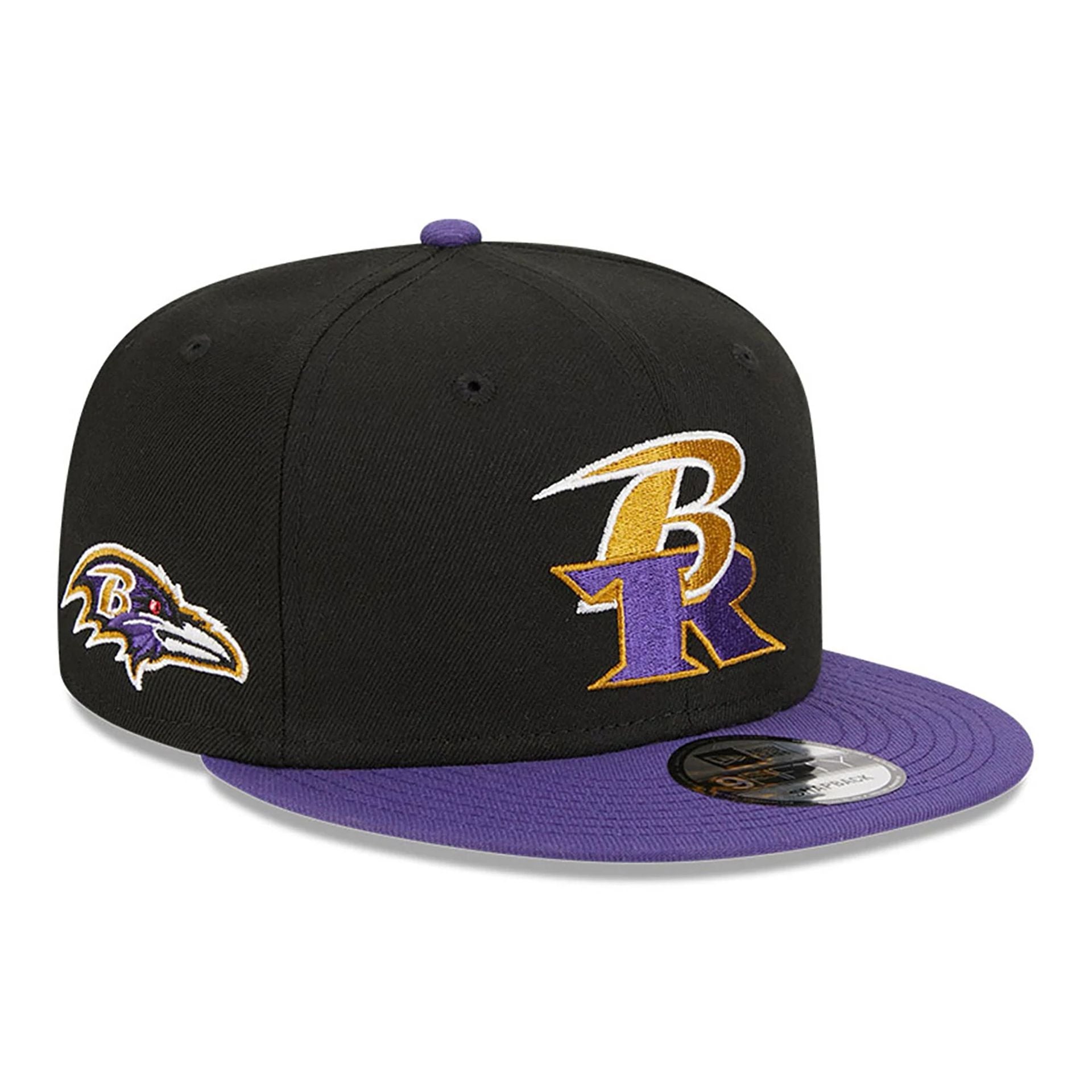 This is a Baltimore Ravens NFL City Originals Black 9FIFTY Snapback Cap 5